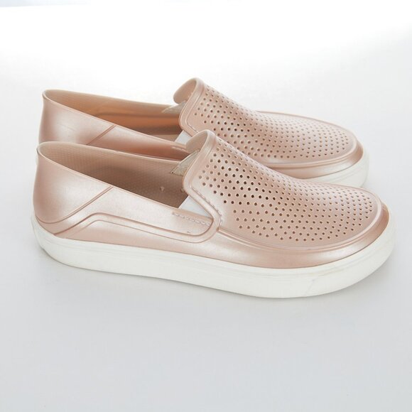 Crocs CitiLane Roka Pink Metallic Iconic Comfort Slip On Shoes Women's - Picture 1 of 7
